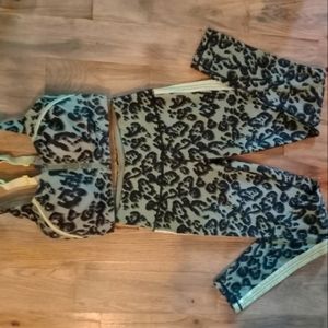 Victoria Secret Sport knockout green animal print set